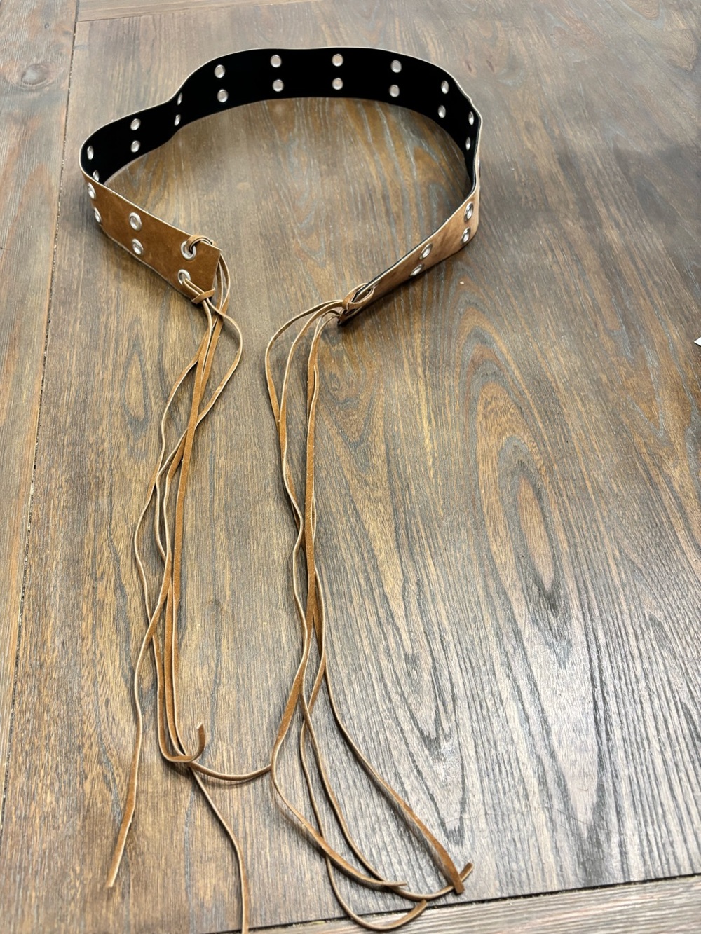 Faux Suede Tan Adjustable Belt - One Size Fits All